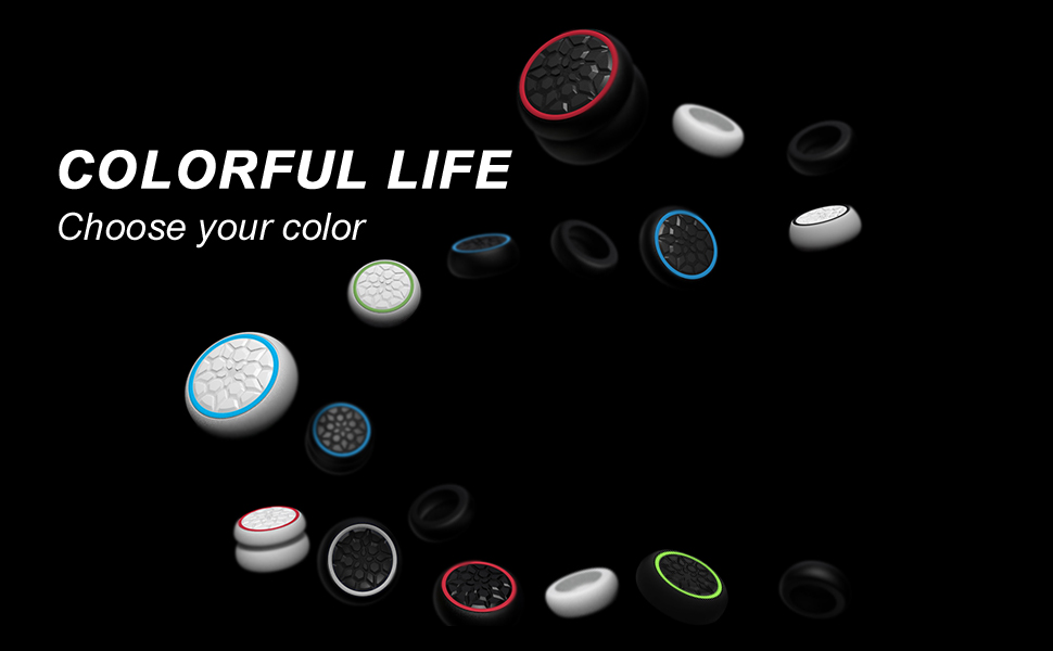 AMOACCESSORIES Thumb Grips Caps Joystick Cover Controller Performance with PS5, Xbox, Switch Pro