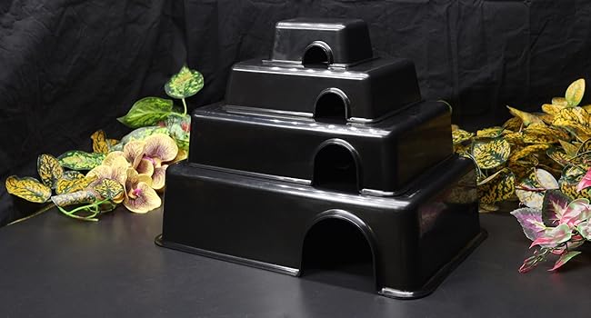 Stack of Hide Boxes snake enclosure accessories turtle tank decorations reptile leopard gecko hide