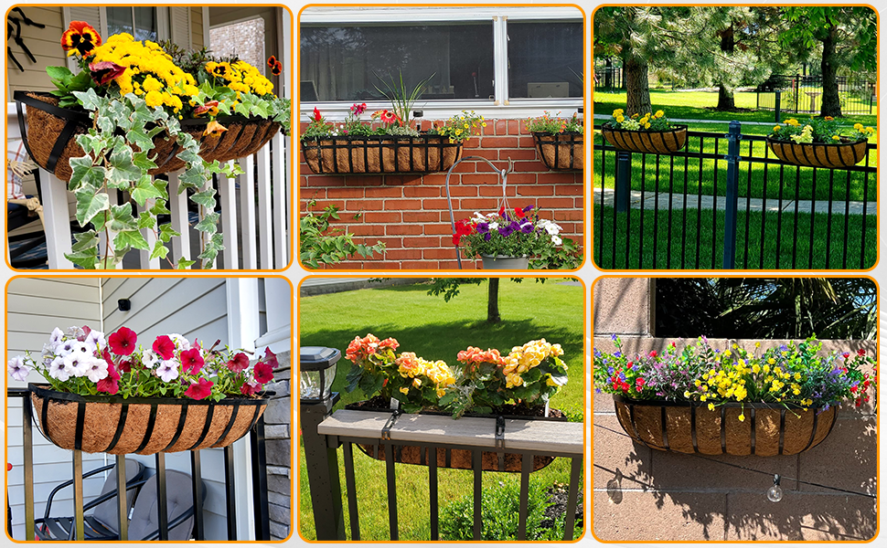 Sinimaka Coco Liners for Planters 24 Inch, 4 Pack Trough