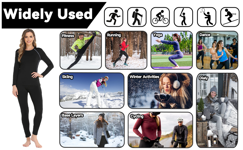 women thermal base layer set
