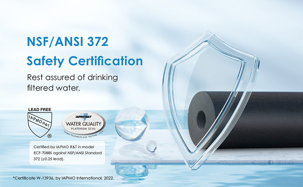 Waterdrop Upgrade NSF/ANSI 372 Certified Water Filter, Silver Ions Added