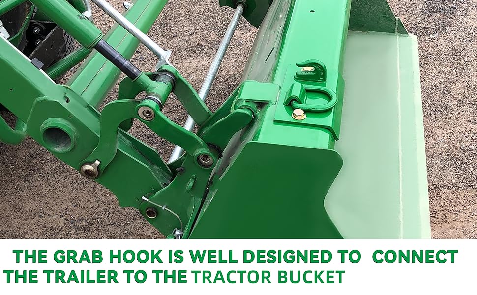 HECASA Tractor Bucket Hook Grab Hooks Compatible with John Deere Compact Tractor