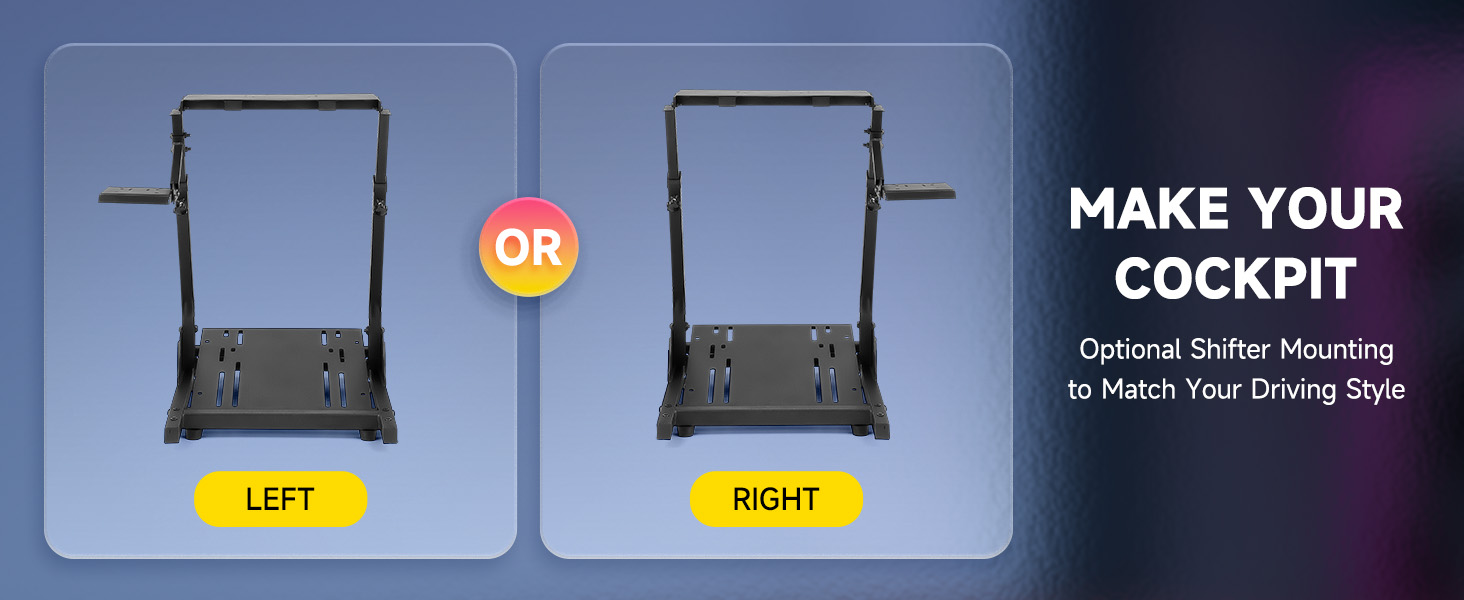 CO-Z Foldable Racing Steering Wheel Stand, Height Adjustable Gaming Wheel Stand with Gear Shift Holder, Simulator Cockpit Compatible with Logitech G920 G27 G25 G29 Thrustmaster T80 T150 TX F430 17 Customizable Cockpit