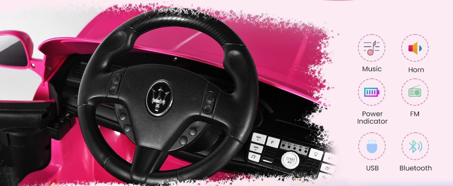 Children can enjoy music and story through the USB, FM and Bluetooth