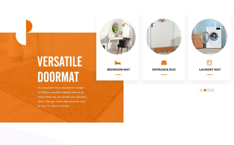 Delxo 24 x 36 Front Door Mat, Absorbent NonSlip Entryway