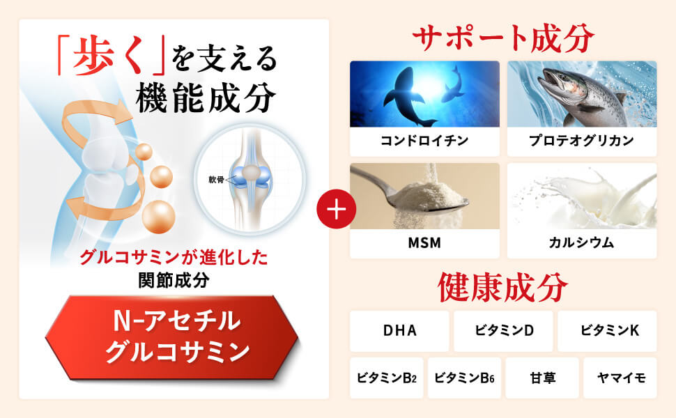 Amazon | グルコサミンサプリ ひざ楽ティブ ひざ関節の悩みを