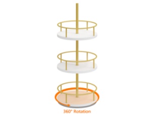 360 Rotating Makeup Organizer Shelves
