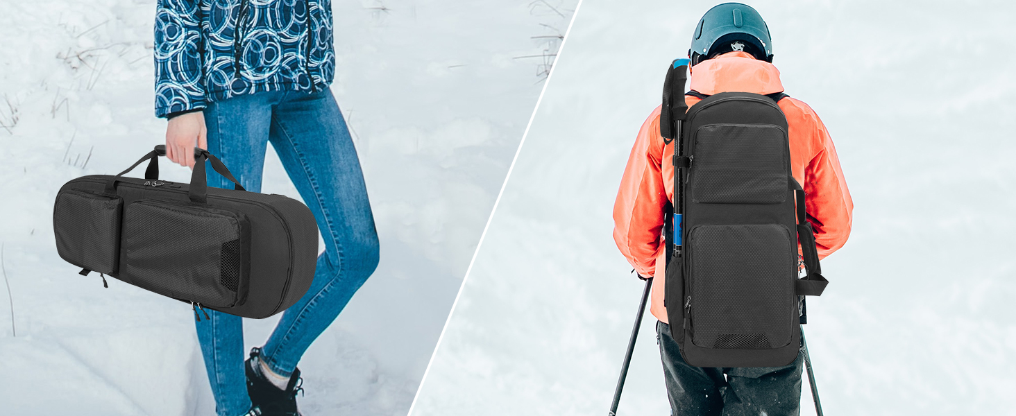 DSLEAF Snow Shoes Bag for 19”25” Snowshoes, Snowshoe Backpack Holds A