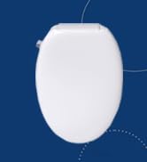 Bio Bidet BB500 Low Profile Bidet Toilet Seat, Adjustable Warm Water, Elongated, White