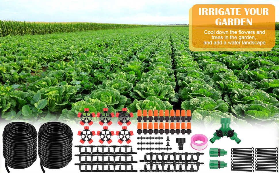 Drip Irrigation Kit, 100ft/30M Mist Irrigation Kit Garden Watering