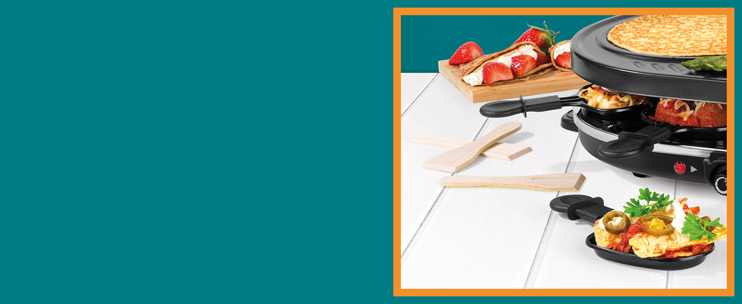 Giles & Posner EK4512G Electric NonStick Raclette Grill and Crepe