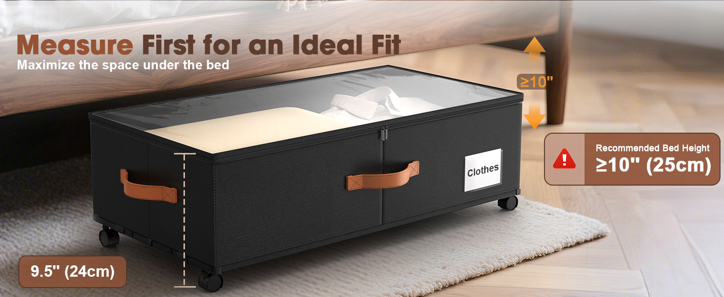 under bed storage with wheels