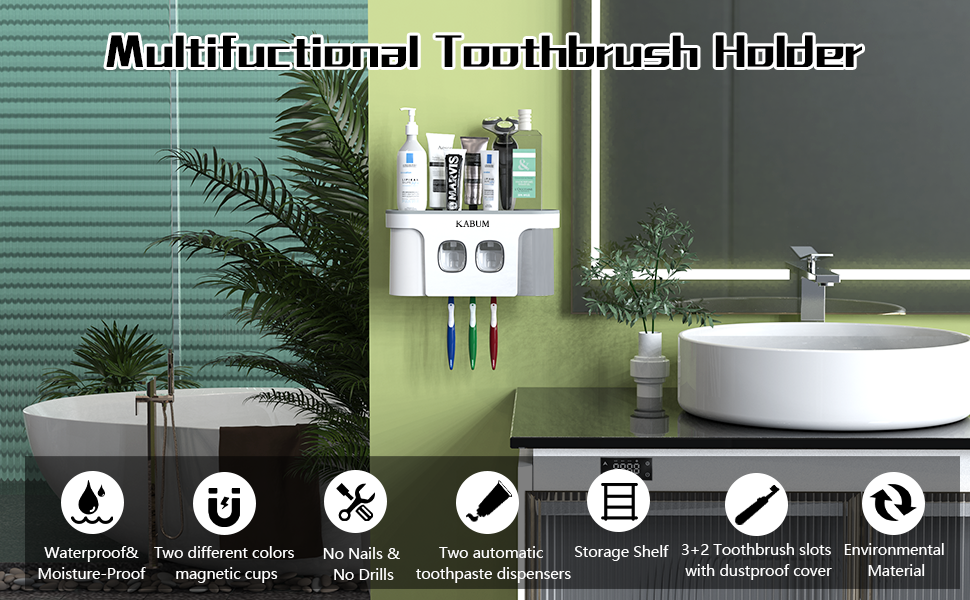 Multifuctional Toothbrush Holder