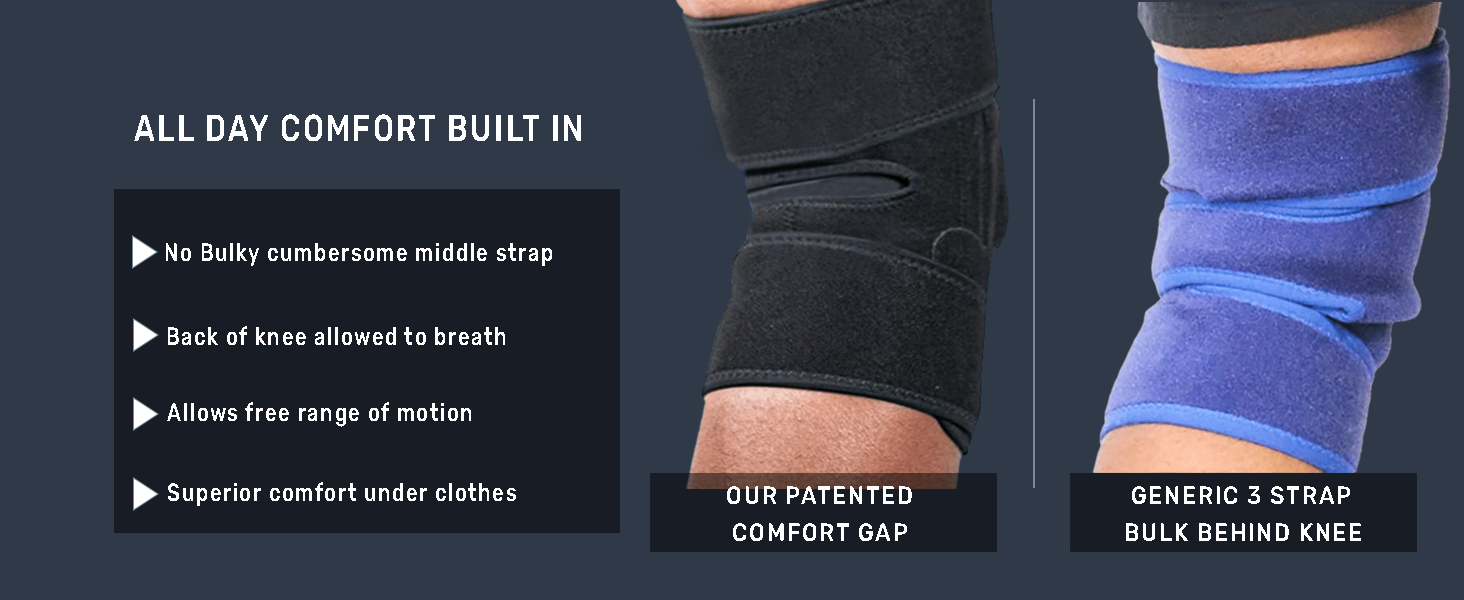 ENHANCED COMOFRT NO MIDDLE STRAP BLOCKING KNEE 