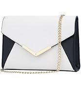 KKXIU Women Elegant Faux Leather Evening Envelope Clutch Purse Foldover Bags for Party Wedding Prom