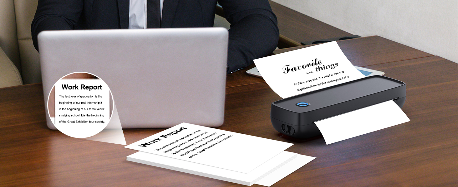 Travel-friendly printer that offers portability and wireless printing, ensuring convenient document and photo printing wherever you go