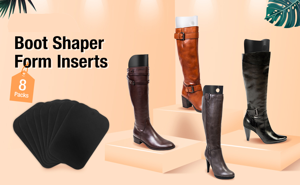 THE WHITE SHOP 8 Pieces Boot Shaper Form Inserts Tall Boot Support for