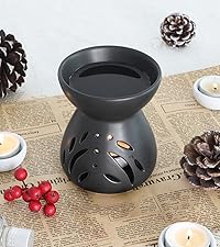 陶器製 アロマポット 黒 丸型 Amazon.co.jp: ComSaf アロマポット 陶器 アロマ炉 アロマ