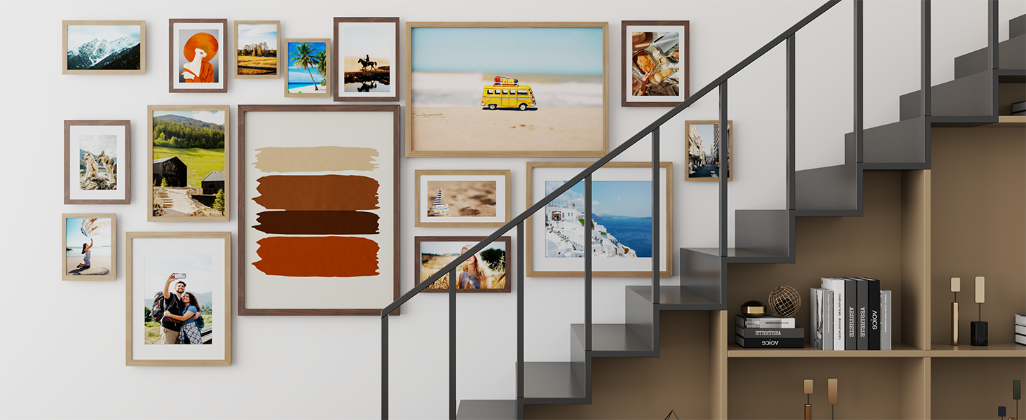 Heimlove 11x17 Picture Frame for wall,Premium Oak Wood