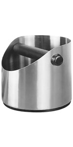 JicoDirect Stainless Steel Coffee Espresso Knock Box (Silver, Big)