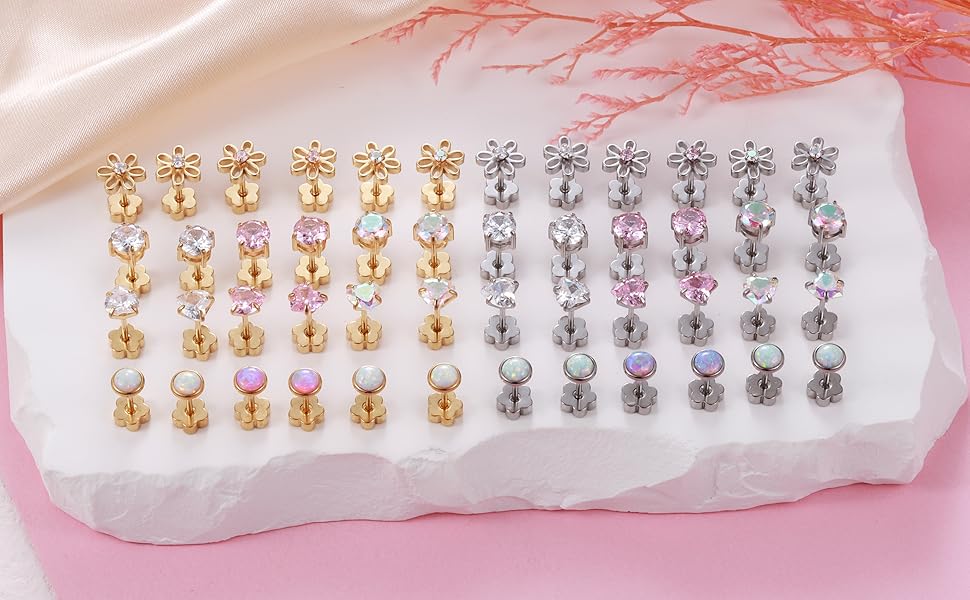 screw back stud earrings