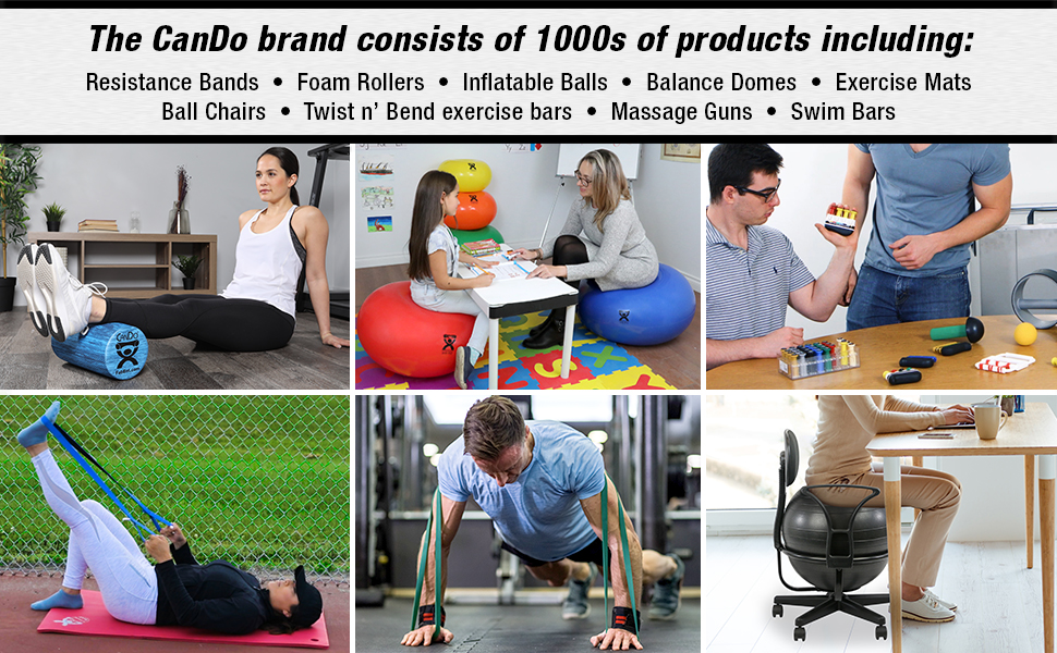 cando physical therapy exercise equipment foam roller resistance bands quality brand choices
