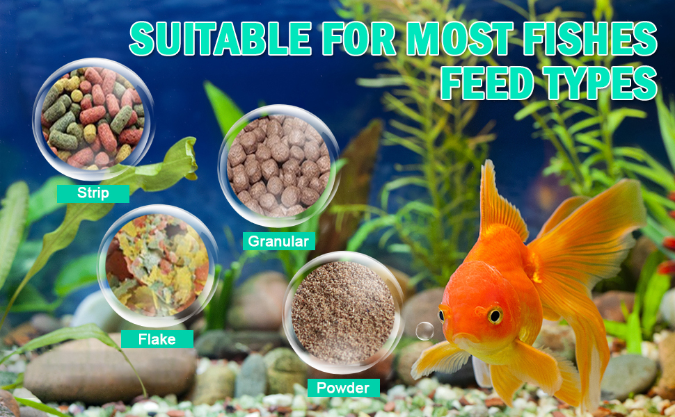 Arrebol Automatic Fish Feeder Timer Fish Feeder/Turtle Feeder for