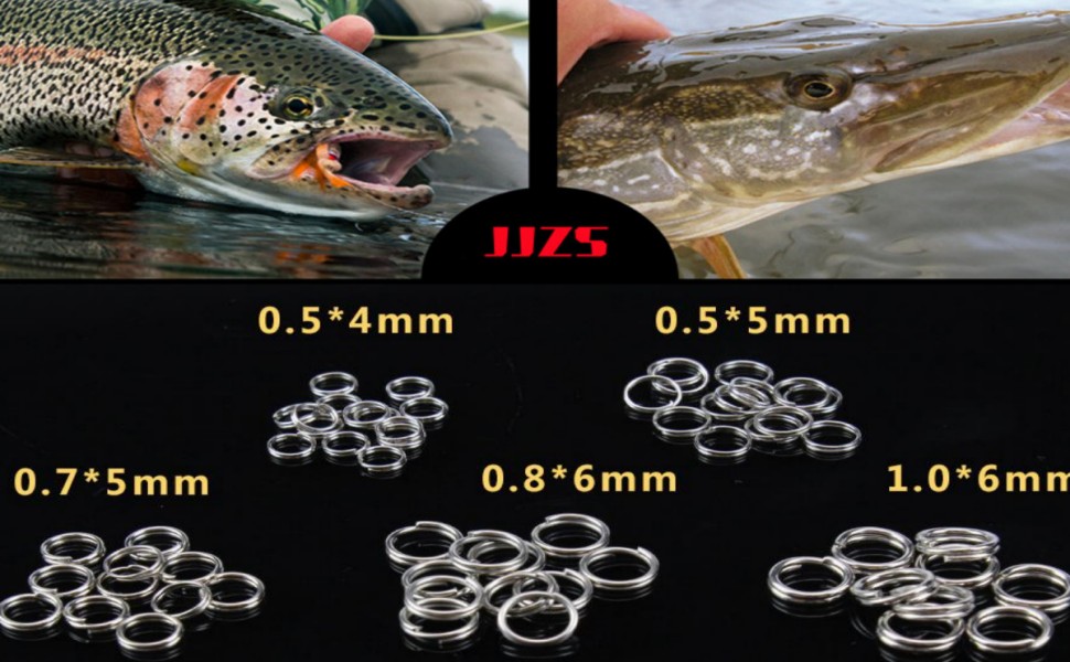 200pcs Assorted Size Split Rings Fishing Lure Connectors