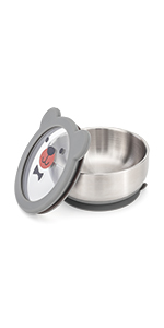 suction baby bowl Gray