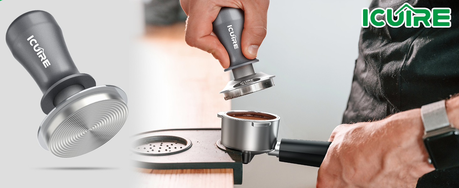 ICUIRE 53mm Espresso Tamper, Premium Coffee Tamper for