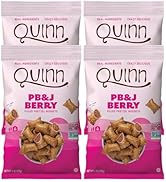 Quinn Gluten Free PB&J Berry Filled Pretzel Nuggets - Made with Real Ingredients, Whole Grain Sor...