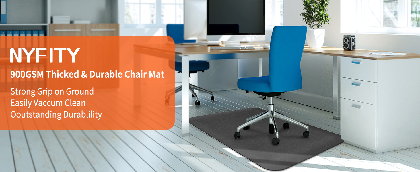 Office Chair Mat for Hard Floors, Slip Resistant Heavy