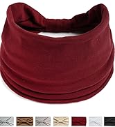 Headbands For Women's Hair, Boho Headband Elastic Soft Flower Wide Headbands for Women Yoga Sport...