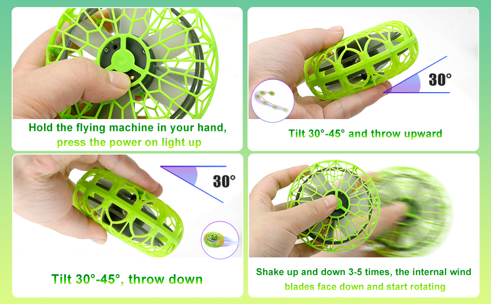 BIBIELF Flying Ball Toys Drone for Kids Hand Operated UFO