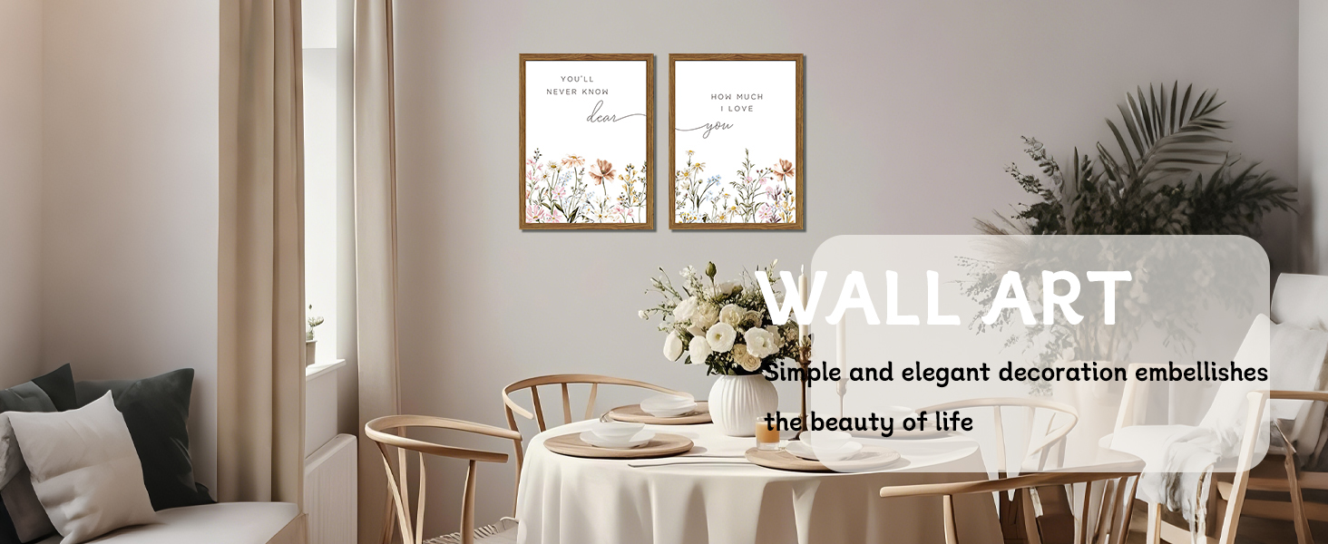 Wildflower Nursery Wall Art Set of 2