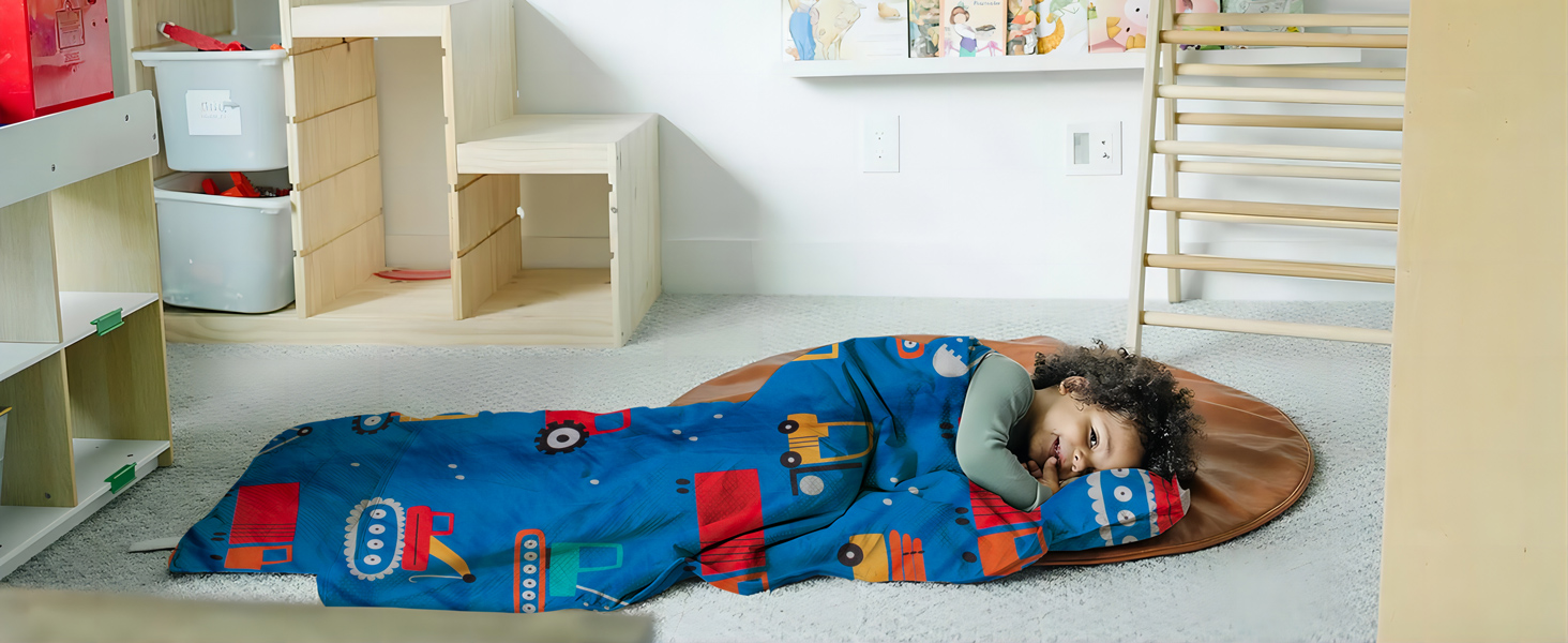 Nap Mat Toddler Nap Mat with Pillow & Fleece Blanket 55