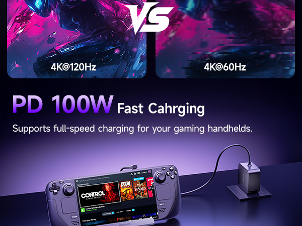 STEAM DECK OLED DOCK ROG ALLY X DOCK LEGION GO S DOCK MSI CLAW DOCKING STATION