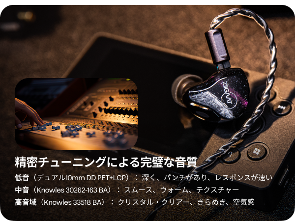 Amazon.co.jp: Linsoul ZiiGaat Crescent インイヤーモニター