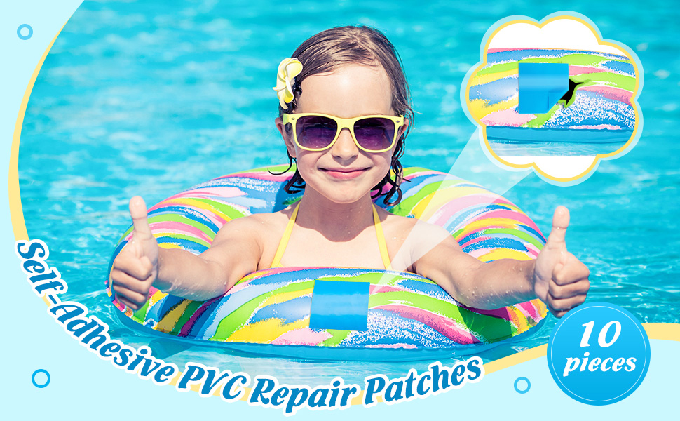 Outus 10 Pieces Inflatable Patches Self Adhesive Vinyl