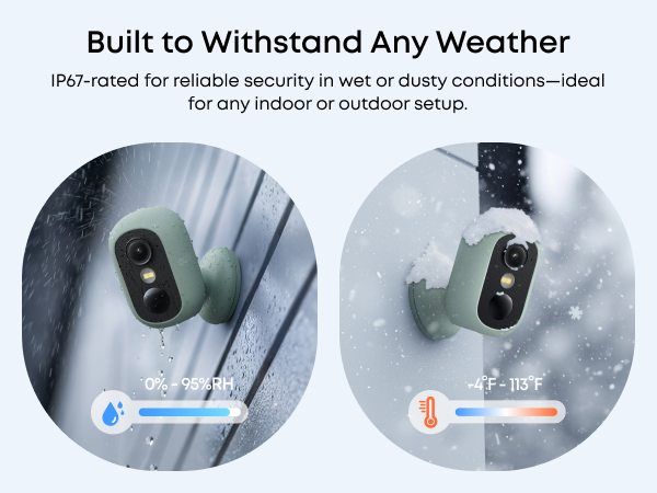 eufy security camera with weatherproof IP67 design