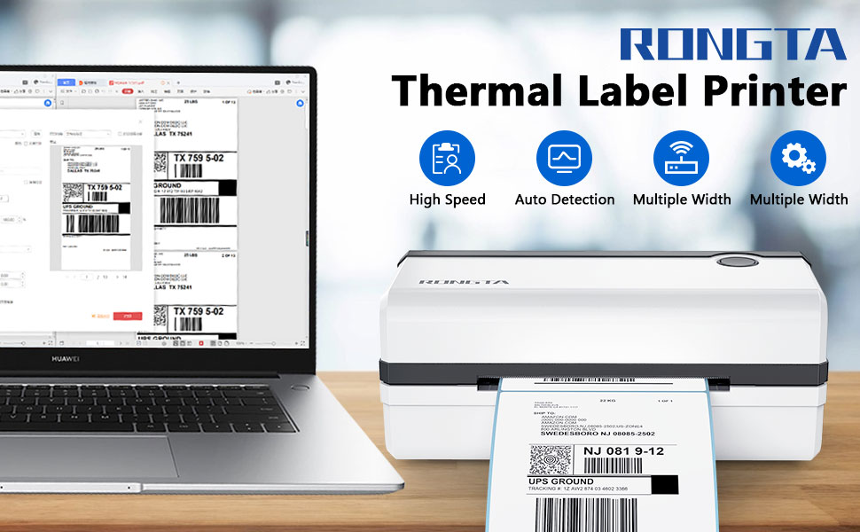 Rongta 4x6 Label Printer for Shipping Package, USB Thermal Printer