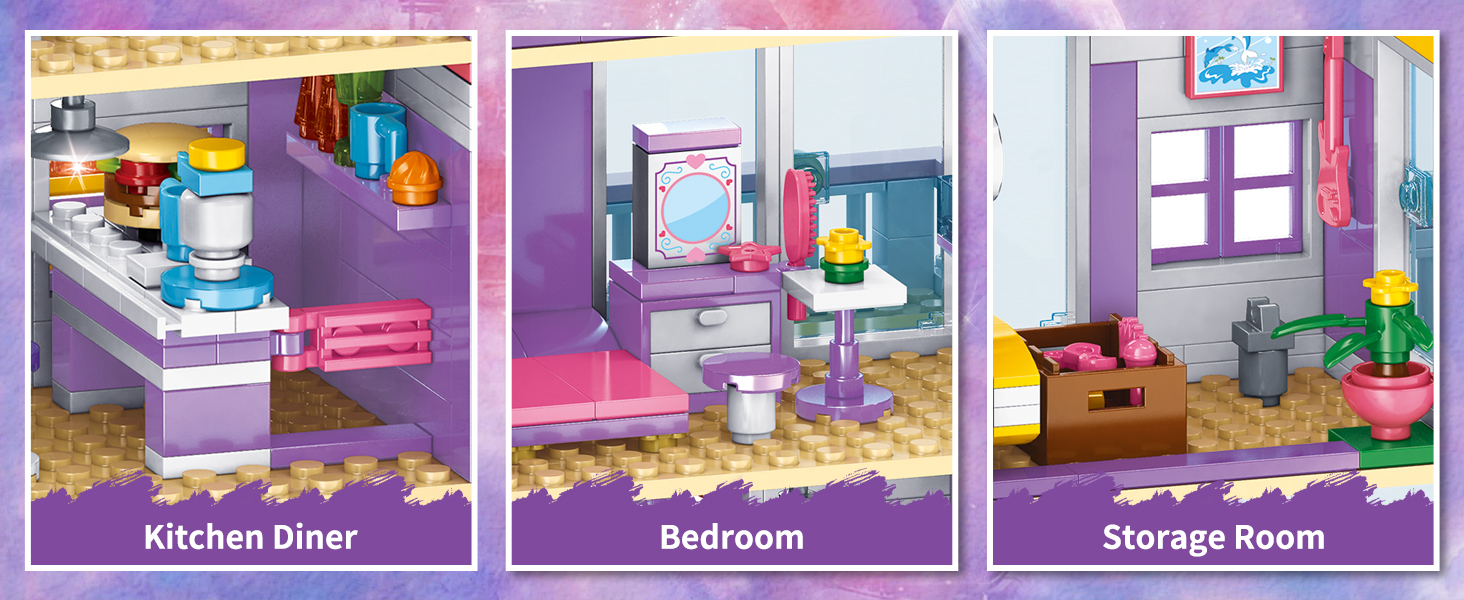 WinGift 955 Piece Beach House Building Set,Seaside Beach