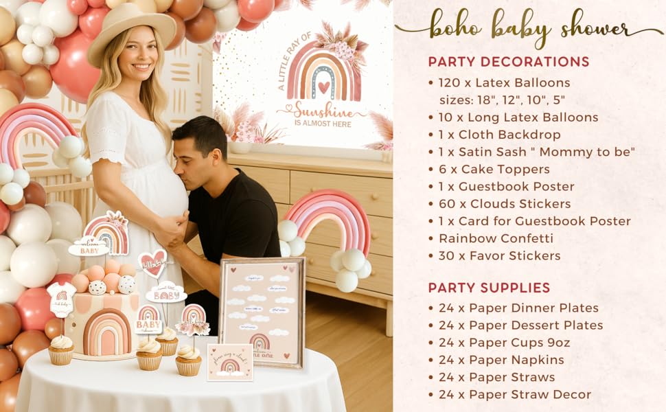 bohemian party decorations baby girl rainbow baby shower decorations boho party decorations girl
