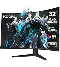 Amazon.com: KOORUI 24 inch Curved Gaming Monitor 180Hz FHD