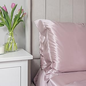 pink oxford silk pillowcase
