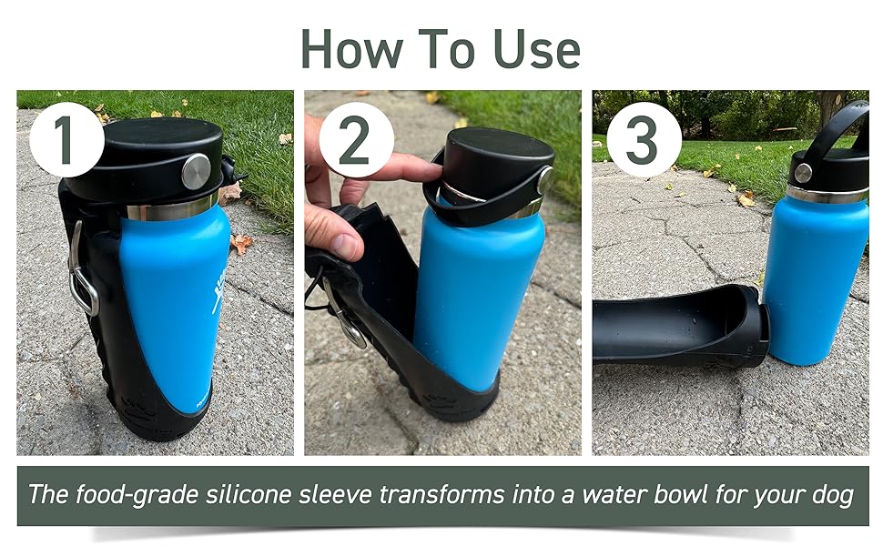 Dog water bottle sleeve