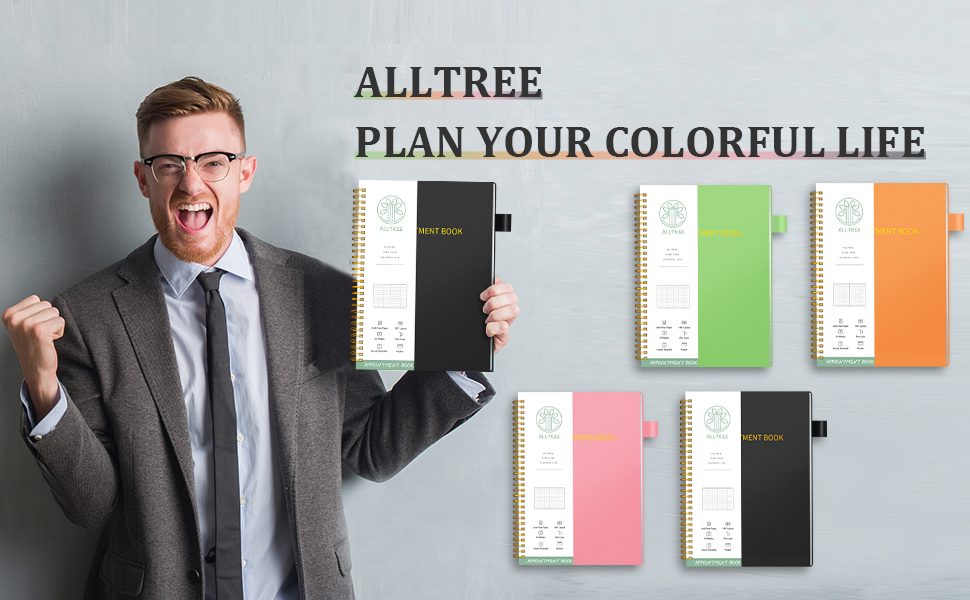 Appointment Planner Book Undated, Spiral Binding Notebook