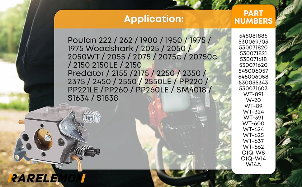 rehacer × WILD THINGS Amazon.com: Carburetor Poulan Wild Thing Chainsaw Parts Kit