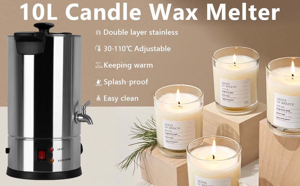 Lifancy 8L Large Wax Melter for Candle Making, Electric Wax
