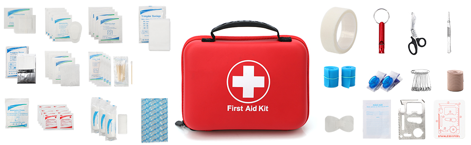Survival First Aid Kit Medical Pouch with 273pcs of medical supplies for emergency use